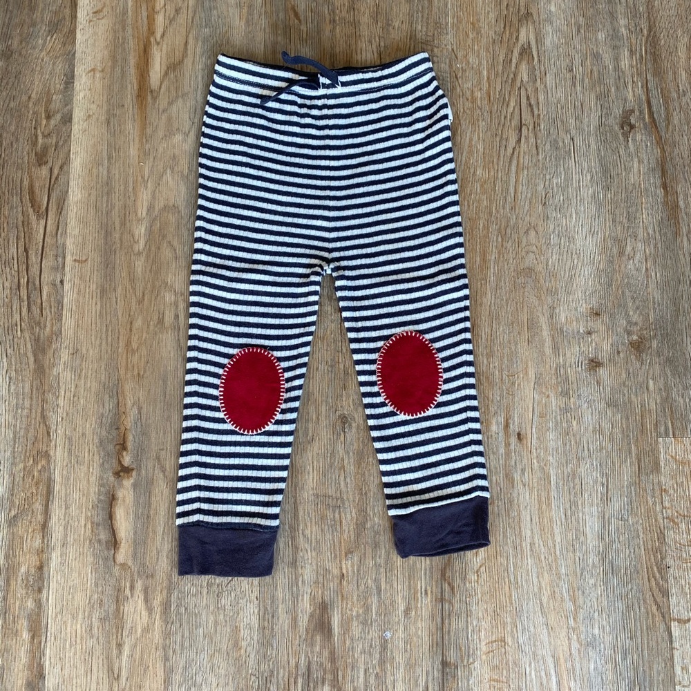 Burt’s Bees Baby Striped Pant w/ Knee Patches 18m